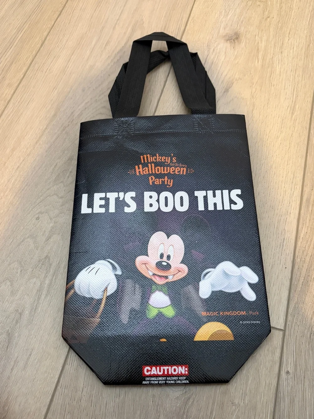 Set of Two Disney Black Halloween Trick-or-Treat Bag 50th Anniversary